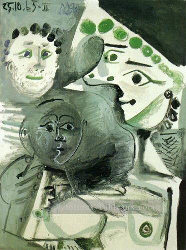 Homme Mère et Enfant II 1965 cubisme Pablo Picasso Peintures à l'huile